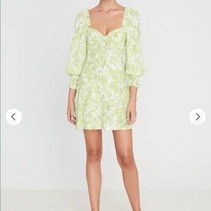 Faithful the Brand Arianne Mini Dress in Lime Green